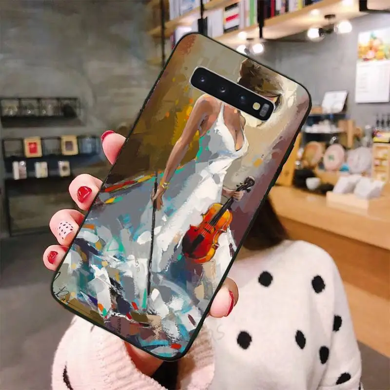 

Red artistic sexy woman Phone Case For Samsung A50 A51 A71 A20E A20S S10 S20 S21 S30 Plus ultra 5G M11 funda shell