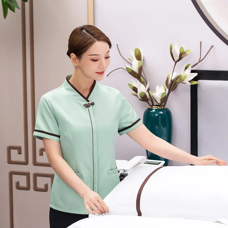 

Униформа для уборки гостиниц с коротким рукавом, уборка гостиничных комнат, уборка с длинным рукавом, уборка, рабочая Женская принадлежност...