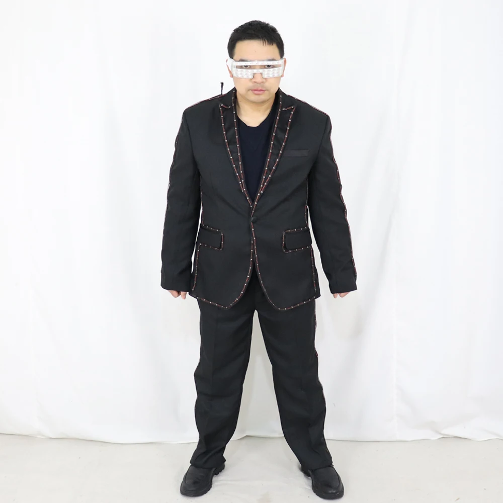 Полный Цвет пиксельный светодиодный кофта с подсветкой пальто танцевальный