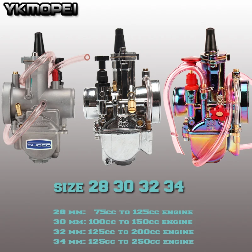 

Motorcycle PWK Carburetor Carb 28 30 32 34mm with Power Jet 2T/4T Buggy Quad Go Kart ATV UTV Off Road Scooter