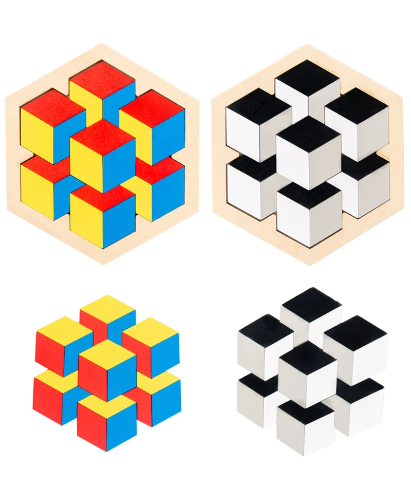 Детский 3D пазл деревянная доска Танграм математическая игра игрушки для детей