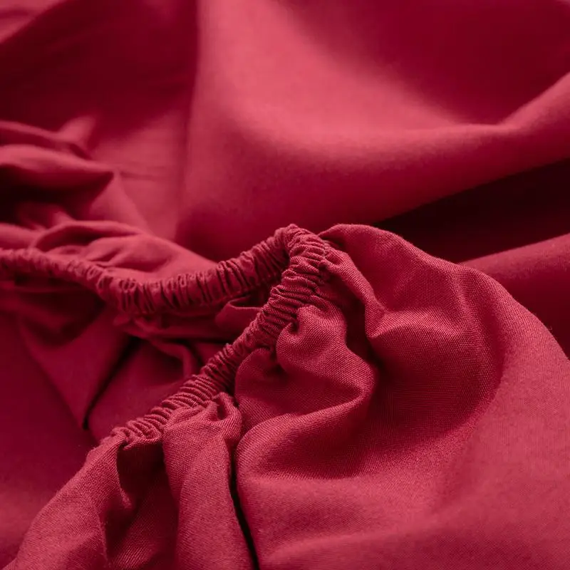 Простыня однотонная с натяжкой 1 шт. простыня для кровати одиночная двуспальная