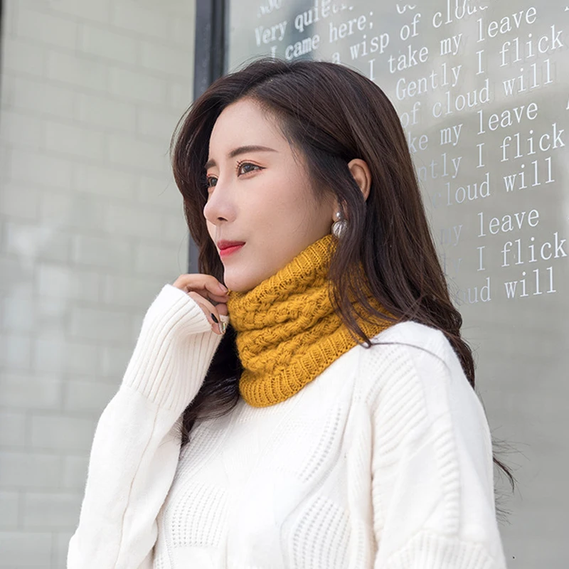 

New 2020 Winter Scarf 13 Styles Unisex Women Girls Warm Soft Knit Neck Warmer Circle Wrap Cowl Loop Snood Shawl Outdoor Wraps