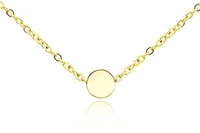 hot selling simple small round point necklace fashion personalized gold plated collarbone sweater chain jewelry gift
