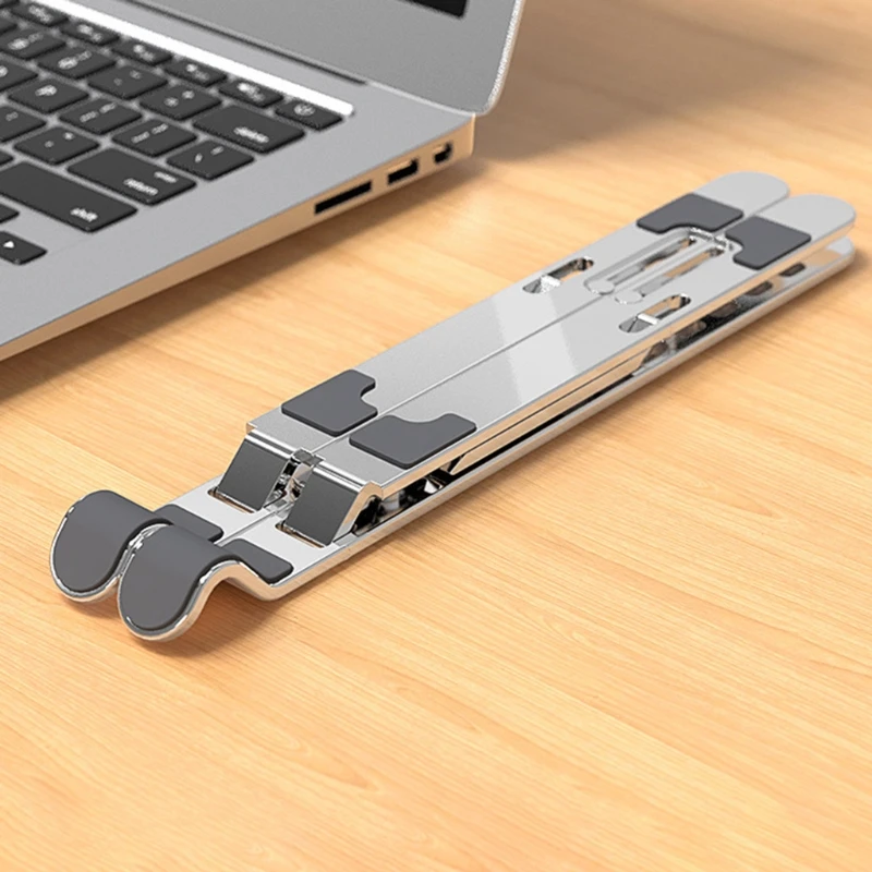 

Portable Foldable Riser Computer Stand, Aluminum Adjustable Stand, Ergonomic, Lightweight and Sturdy for 10-15.6" Laptop