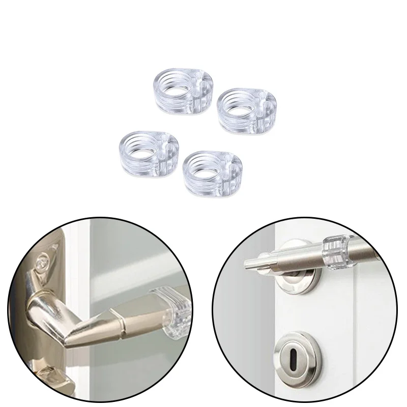 

4pcs Door Stopper Door Handle Buffer Transparent Knob Stopper Baby Safety Children Protection Shockproof Furniture Protective