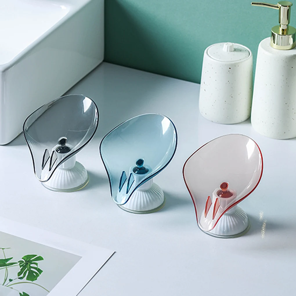 

Rotatable Suction Cup Draining Soap Box Plastic Sponge Storage Holder Suction Draining Shelf Plate Rack for Kitchen Bathroom