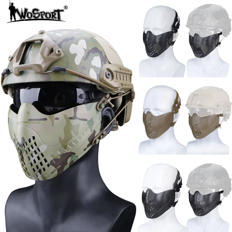 Наружная пейнтбольная маска полулицевая Военная Тактическая охотничья