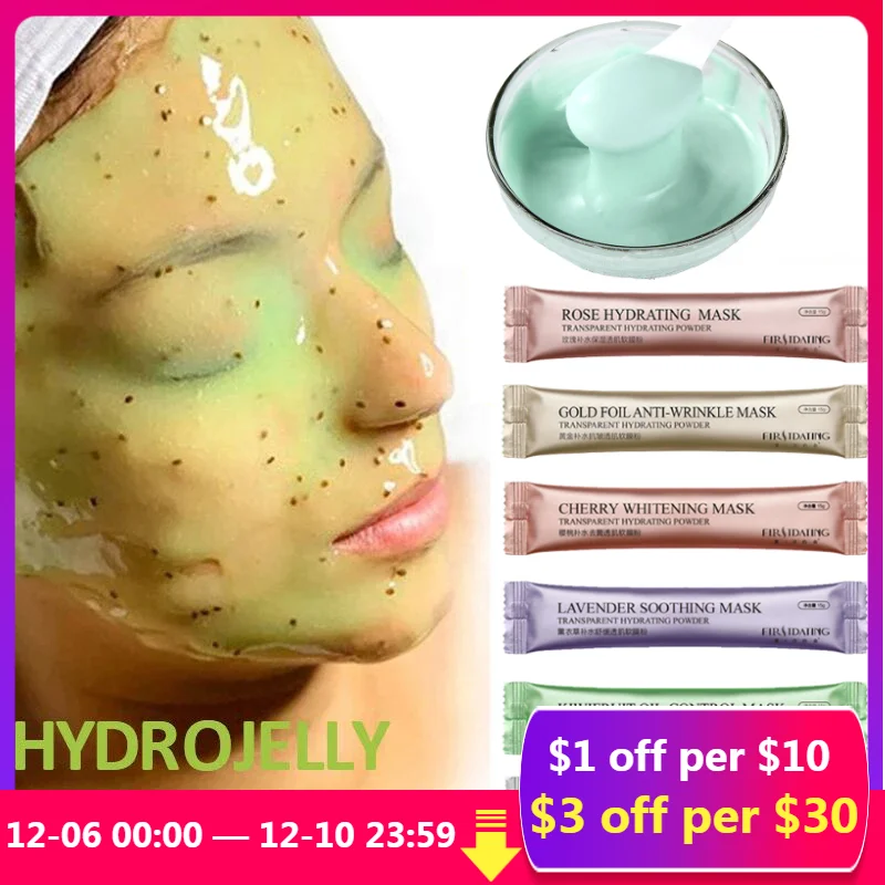 

14pcs Hydrating Rose Soft Film Mask Powder Natural Peel Off Spa Jelly Facial Mask Beauty Salon Brighten Shrink Pore Skincare