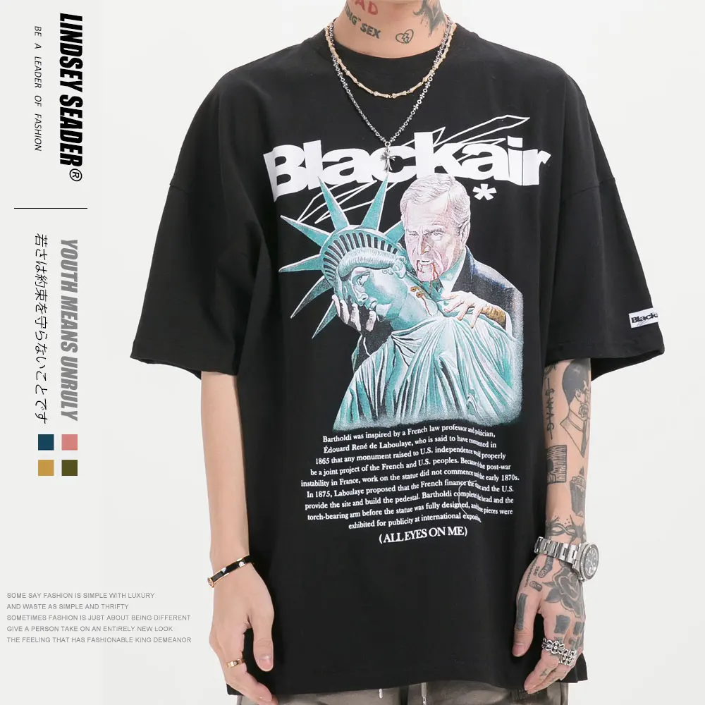 Мужская женская 2020 президент сосание Статуя Свободы Забавный принт футболка с