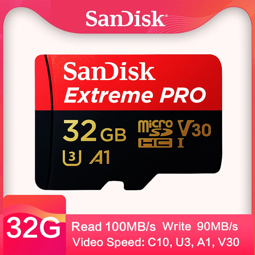 Sandisk оригинальный Оригинал sandisk Extreme Pro Micro SD карты до 170 МБ/с. A2 V30 U3 C10 64 Гб 128 ГБ microSDXC