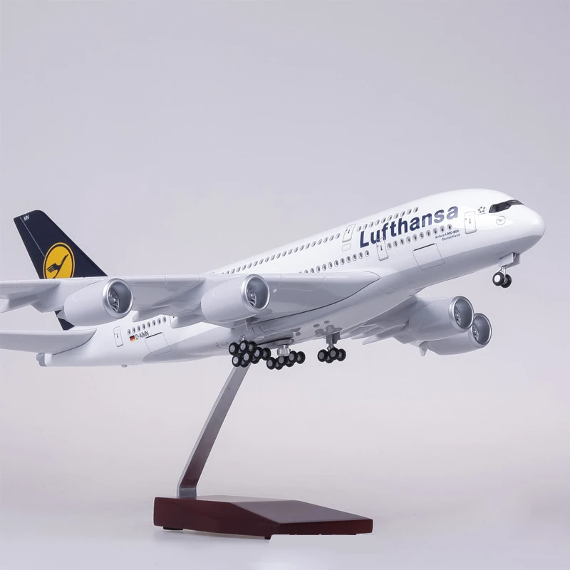 Модель самолета 1/160 модель Аэробус Lufthansa A380 45 5 см светильник легкое колесо литый