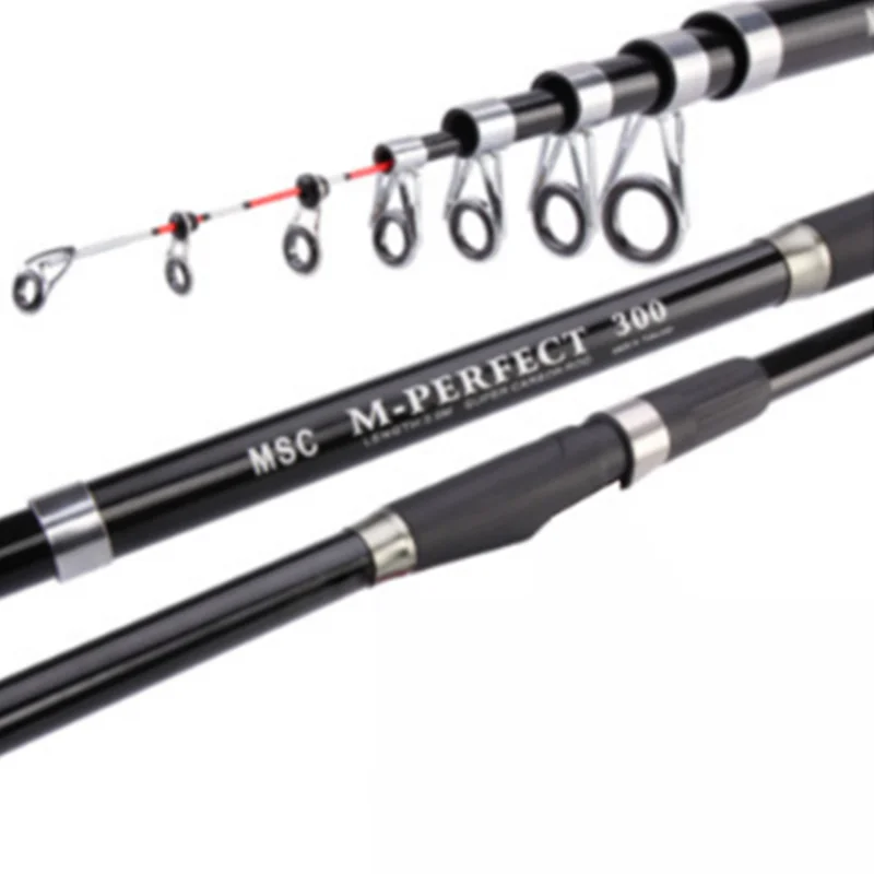 

2.1m3.6m super hard telescopic sea fishing rod, high carbon fishing tackle, long-distance throwing sea rod, new 2021