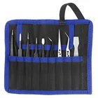 Набор пинцетов из нержавеющей стали, 9 шт., антистатические прецизионные пинцеты для электронных инструментов мобильный телефон, ручные инструменты для ремонта