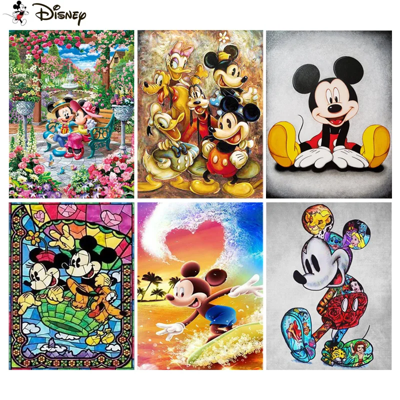 

Алмазная картина «Микки Маус» из мультфильма Disney, вышивка из смолы 5D, «сделай сам», ручная работа, вышивка крестиком, подарок