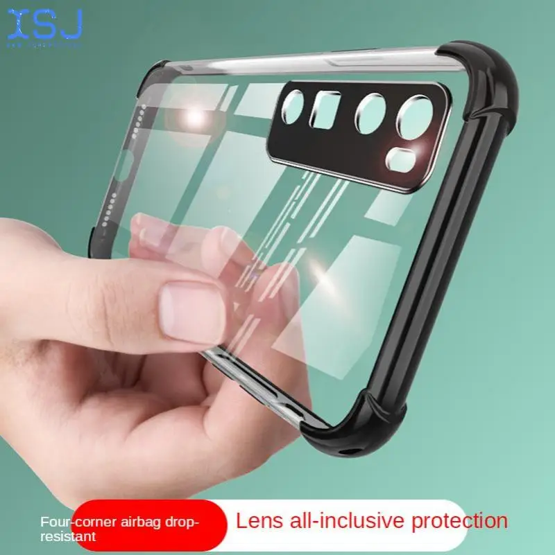 

Four Corners Anti-Fall Electroplating Huawei P40 Mobile Phone Case Mate30 Transparent Nova7 All-Inclusive Glory 30S