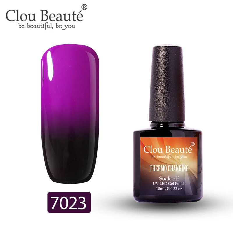 7023 Clou Beaute гель-лак, меняющий цвет в зависимости от температуры, гибридный УФ-лак для ногтей, стойкий, растворимый гель, 10 мл - Цвет: 7023