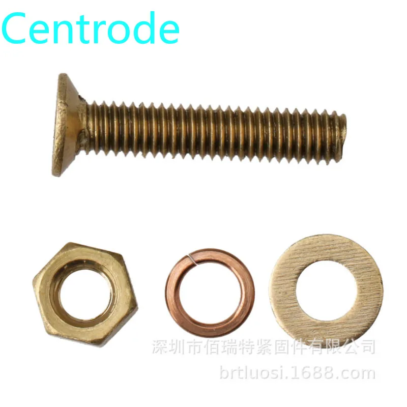 Набор латунных винтовых гаек с потайной головкой и упругой шайбой 4 в 1 набор