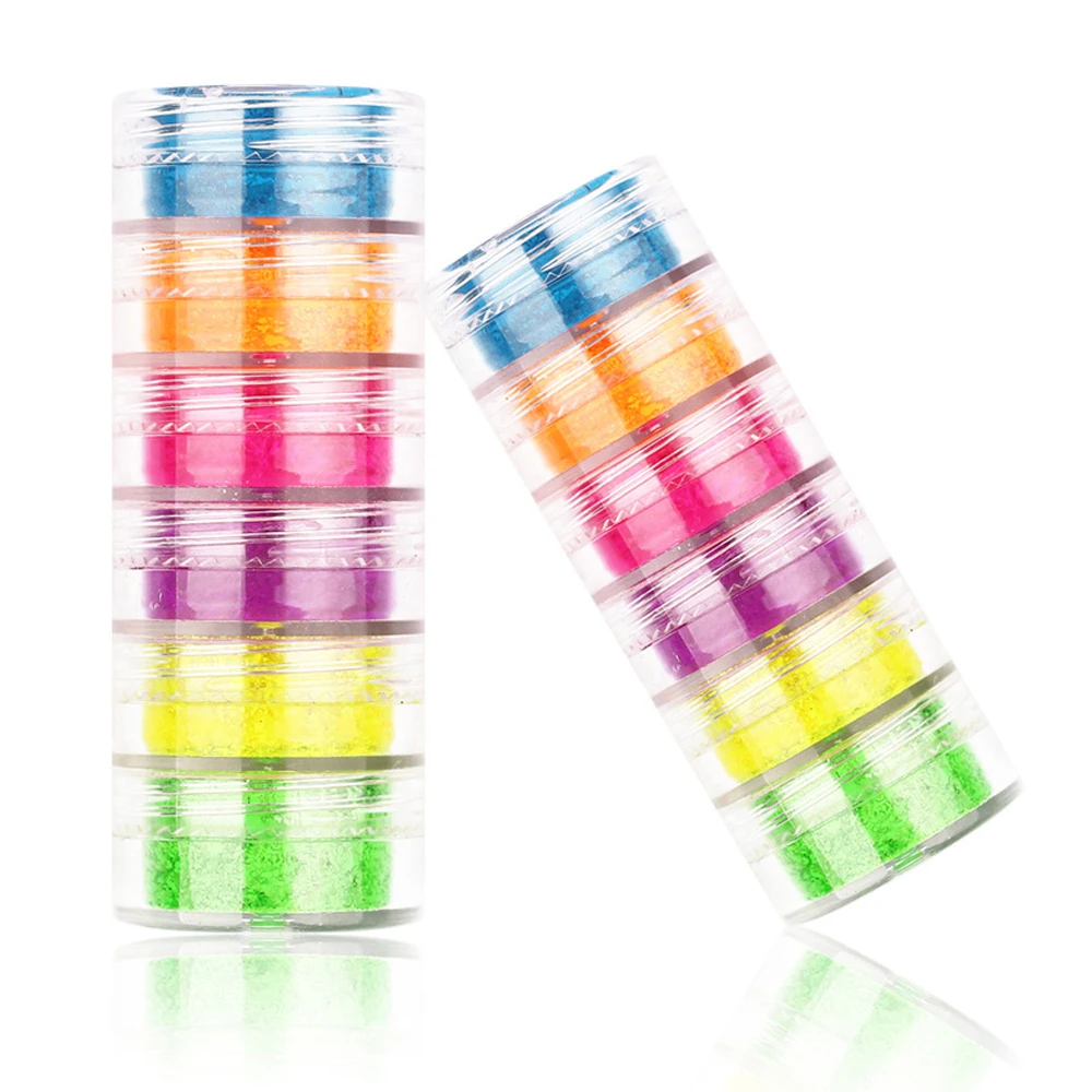 6 шт./компл. флуоресцентные неоновые пигментные тени для век палитра макияжа