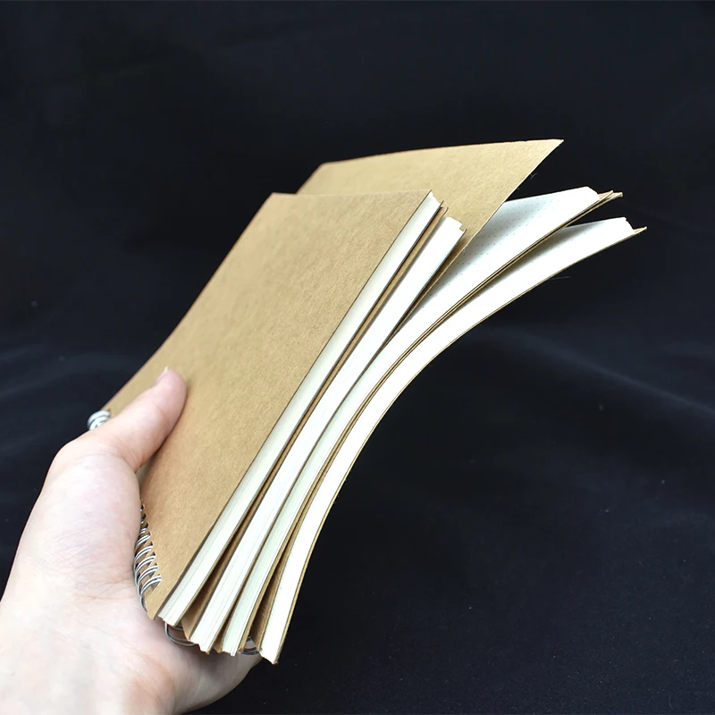 Спиральный дневник в горошек квадрат правило пустая Опциональная крафт бумага