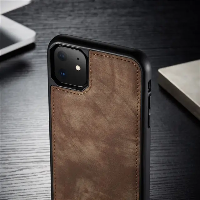 Чехол для iphone 11 Pro Max xs max xr x 6 6s 7 8 plus, съемный магнитный чехол для телефона, кожаный чехол-бумажник etui