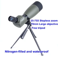 birdwatching zoom monocular telescope single barrel waterproof 25 75x70 high definition spyglass hunting spotting scope