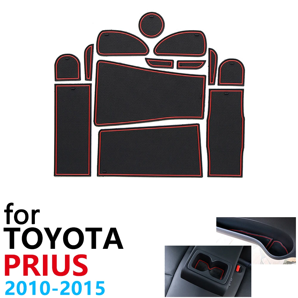 Противоскользящая резиновая подушка для чашки дверной коврик с желобом Toyota Prius 30