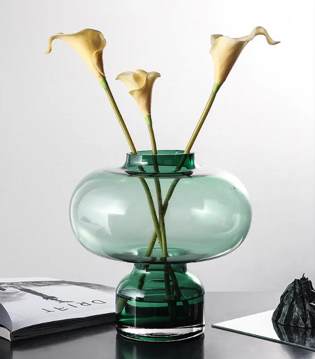 Tabletop Vase for Home Decoration Plastic Europe Nordic Design Vase for Flower Glass Arts Living Room Decoration Flower Vase
