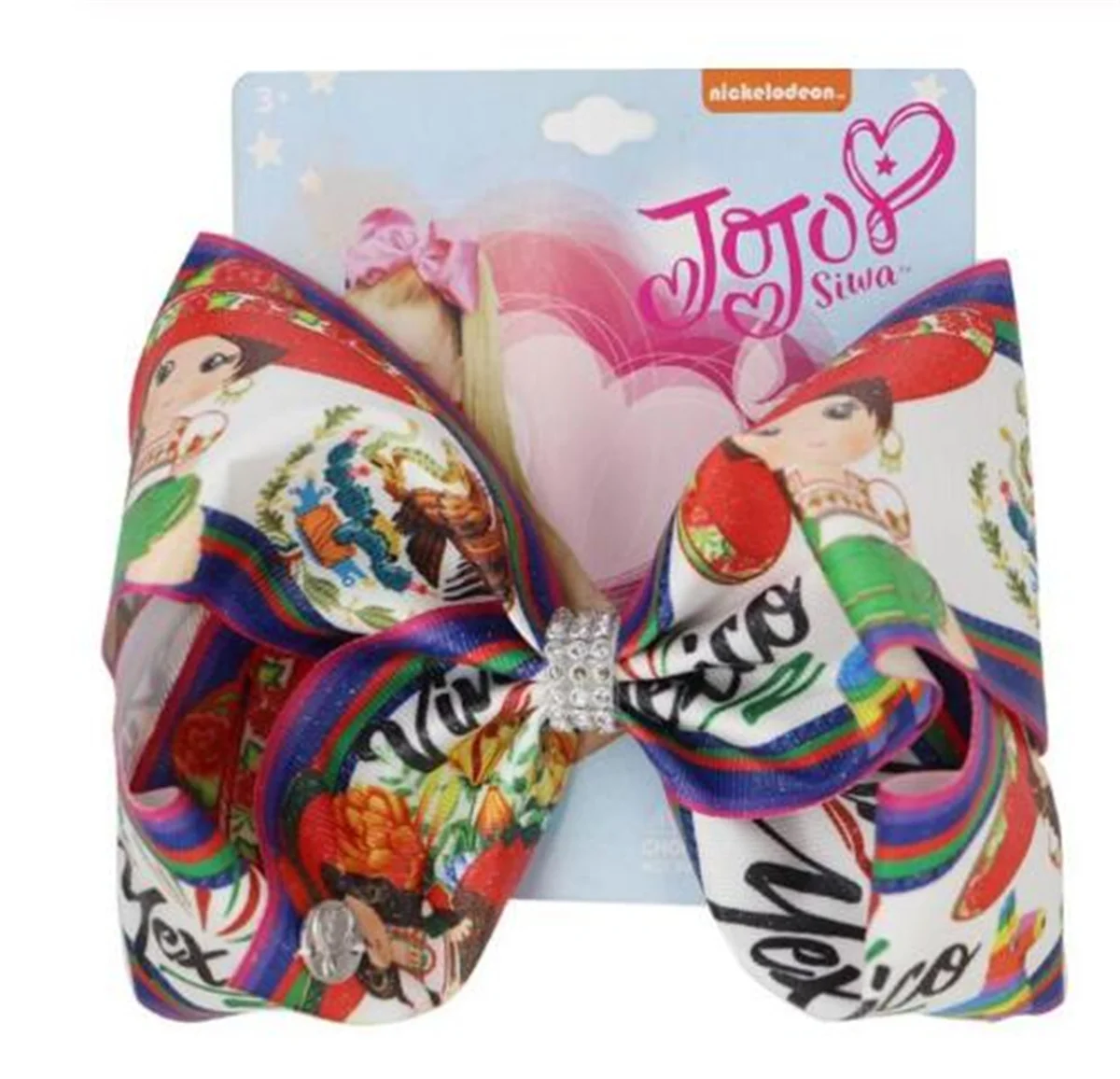 

HOT 14 style Beijing opera beautiful girl print Ribbon Large 8Inch Handmade Hair Bows With Alligator Clip for Kids Headwear