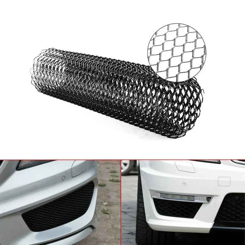 

40"x 13" Universal Black Aluminium Alloy Car Tuning Vehicle Body Grille Net Mesh Grill Section Exterior Parts Car Accessories