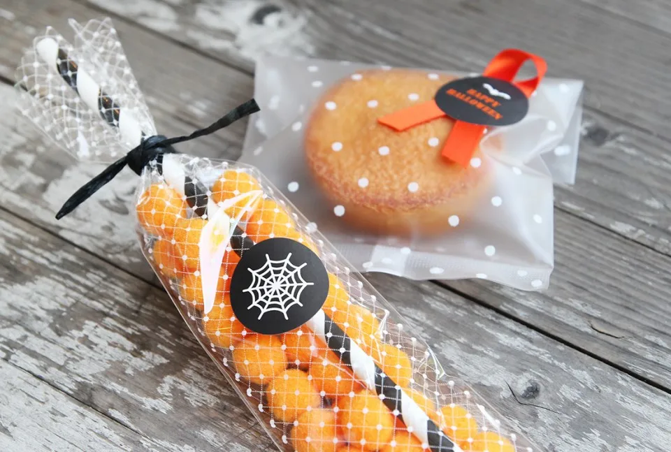 Бумажная наклейка для украшения на Хэллоуин ручная работа Подарочная этикетка