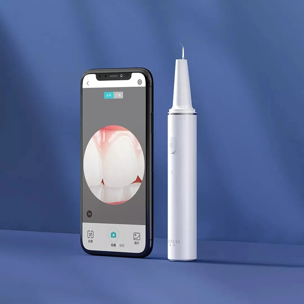 2022 NEW Xiaomi Oral Irrigator Mini Portable Waterproof Bucal Tooth Visual Electric Ultrasonic Dental Whitener Scaler enlarge