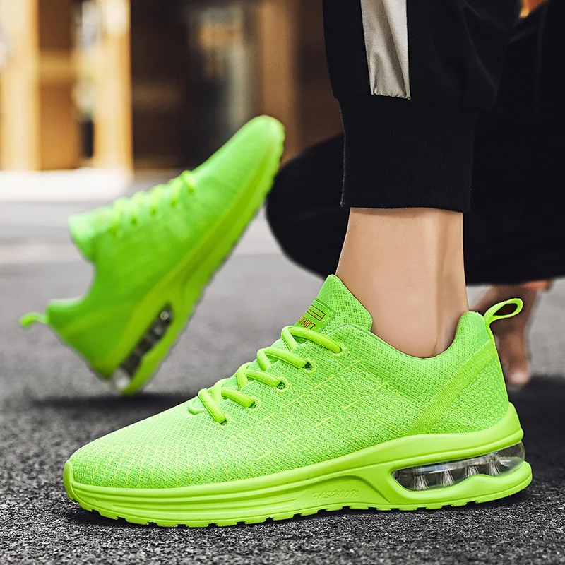 

Новые весенние мужские беговые кроссовки, мужская спортивная обувь, мужские кроссовки для бега, зеленые дышащие кроссовки