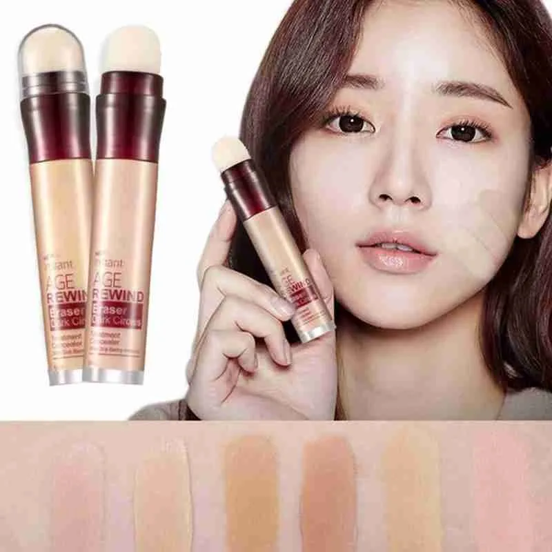 

6 Colors Eye Concealer Pen Makeup Base Full Cover Concealer Up Waterproof Treatment Cosmetic Make Circles Dark Stick Eraser X6P3