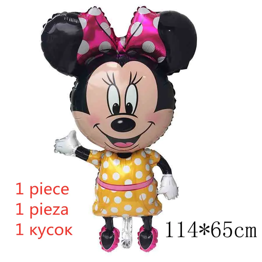 1pcs 5 шт./компл. Микки Мышь головы Минни Фольга воздушный шар с Микки-Маусом баллон гелия День рождения украшения детей Baby Shower для девочек вечерние balony - Цвет: 1pcs