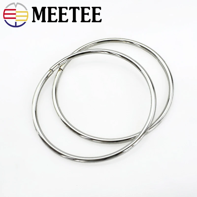 2Pcs Meetee 10cm Thick 5mm Metal O Ring Bags Frame Purse Handle for Luggage Hardware Accessories Buckles DIY Crafts F1-77 | Дом и сад