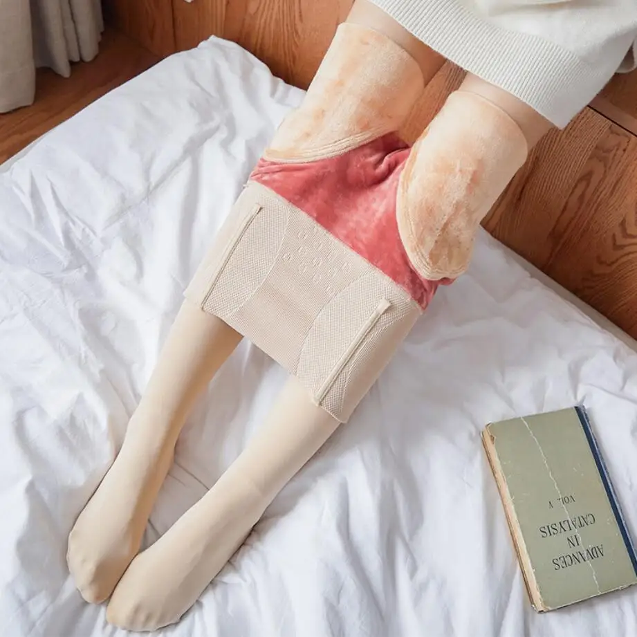 Женские бархатные колготки черные облегающие 460 г толстые стройнящие фигуру на