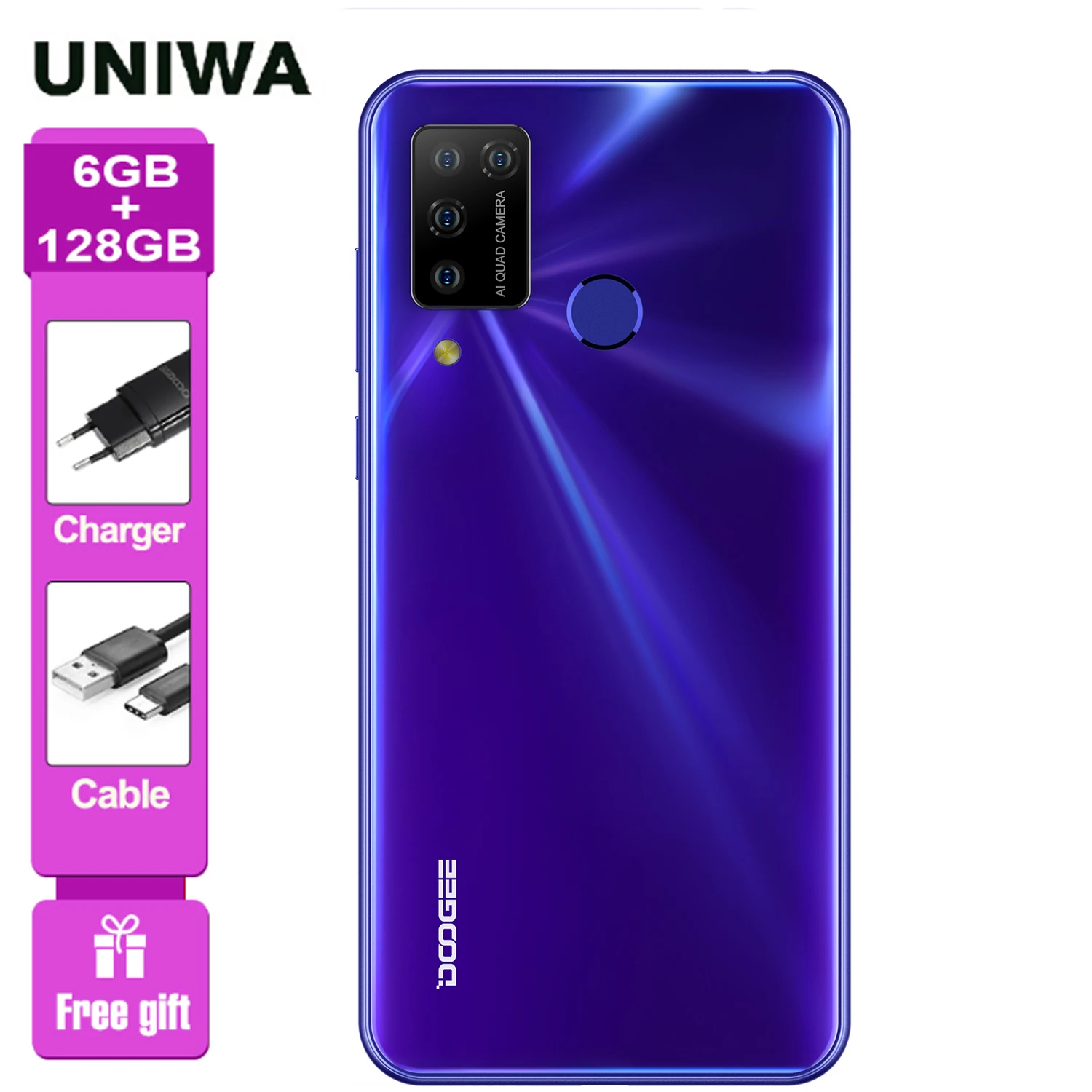 Глобальная версия DOOGEE N20 Pro 6 Гб RAM 128 ROM Android 10 OS смартфон Quad Camera мобильные телефоны