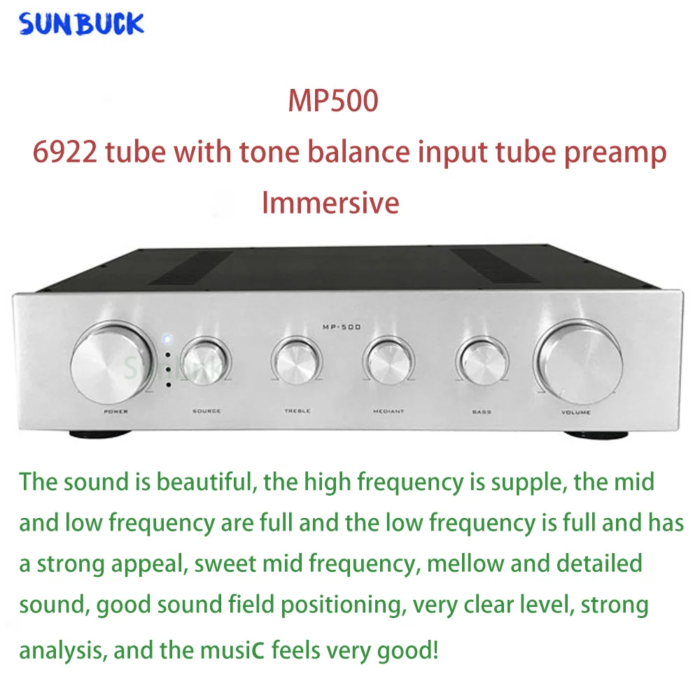 

Ламповый предусилитель Sunbuck MP500 EH6922, сбалансированный тональный вход OPA2604AP EH6922, ламповый предусилитель, Hi-Fi усилитель мощности, аудио
