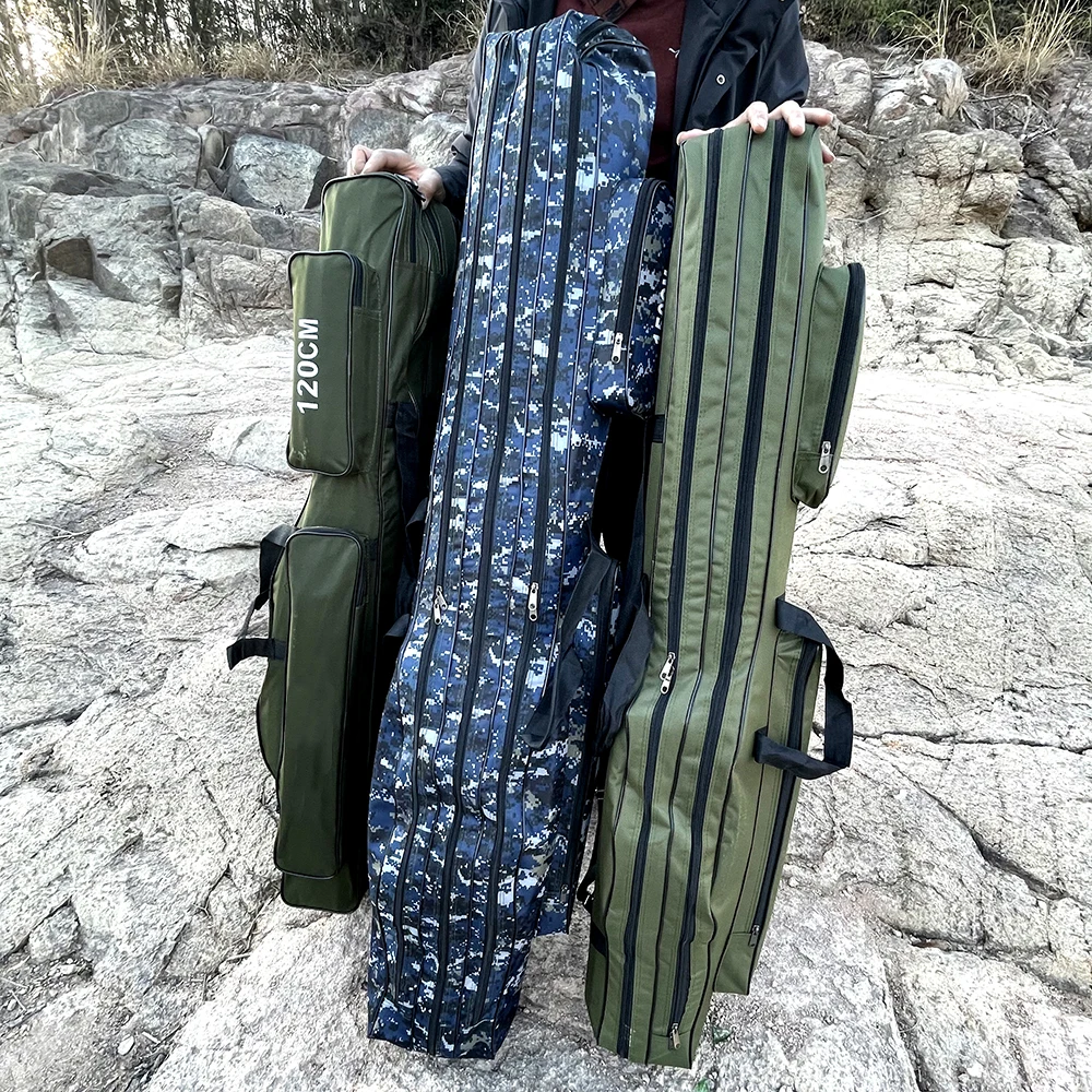 

Multi-purpose 2/3 Layer Fishing Bag Fishing Rod Carrier Oxford Fishing Tools Storage Bag Case 1.5/1.3/1.2/1.1M