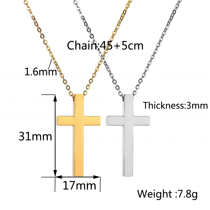Женское Ожерелье с крестом из нержавеющей стали|Ожерелья подвеской| |