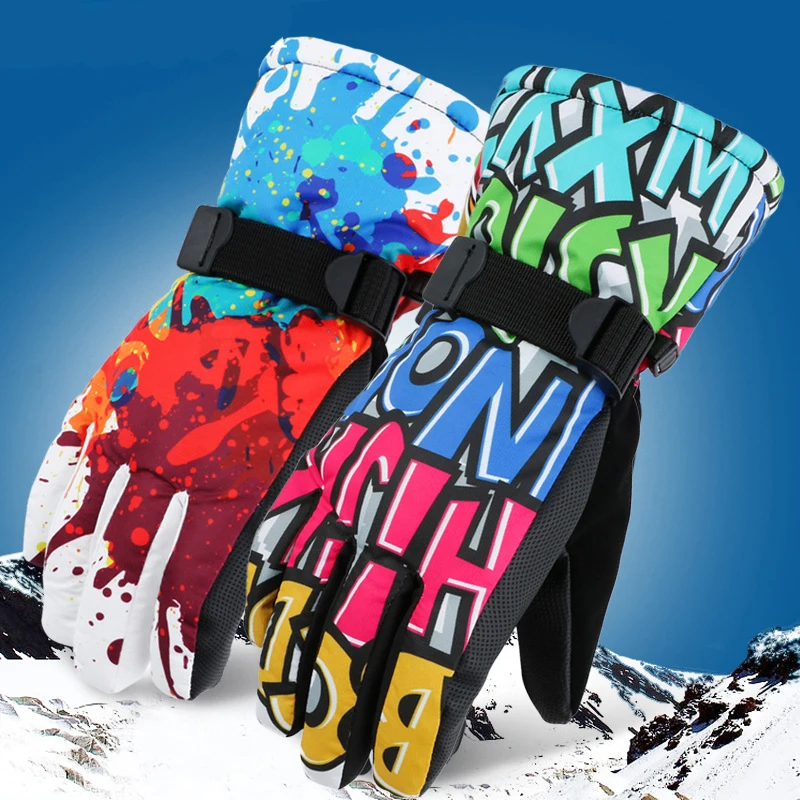 Facecozy Зимние перчатки для сноуборда, лыж для мужчин и женщин ветроустойчивый Влагоустойчивый термический перчатки толстое катание по горам мотоцикл снежные рукавицы