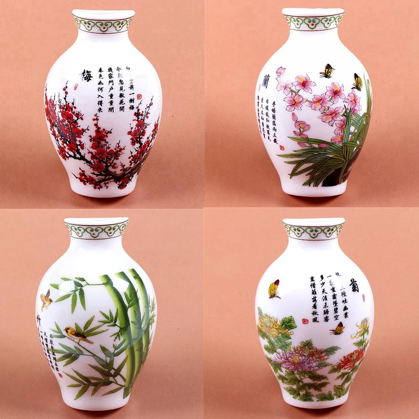 

Китайский стиль слива, Орхидея, бамбук, хризантема Cerami ваза магниты на холодильник туристические сувениры холодильник магнитные наклейки