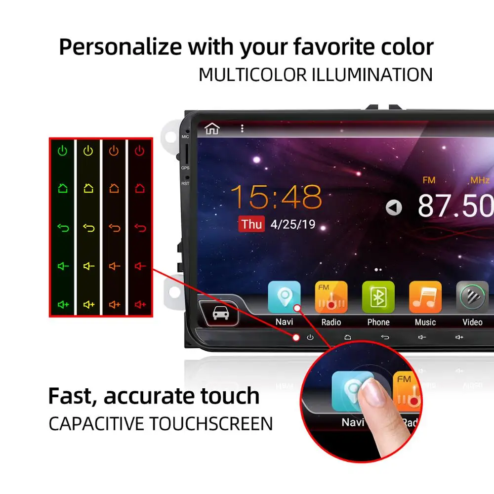 Автомобильный мультимедийный плеер Bosion Android 10 0 2Din автомобильный DVD для