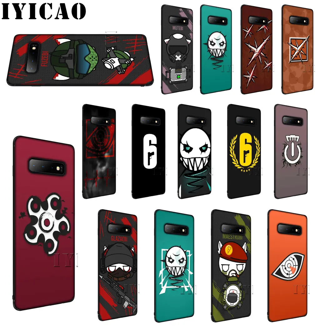 Мягкий силиконовый чехол IYICAO Rainbow Six Siege 6 для samsung S6 S7 S8 Edge S9 S10 Plus S10e|Чехлы-накладки|