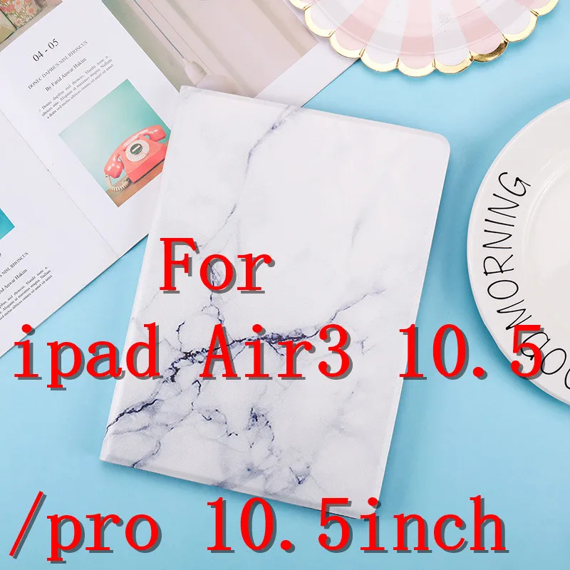 pro10.5AS picture Мраморный Чехол для iPad Pro 10,5 чехол iPad Air чехол из кожи ПУ и ПК Жесткий Чехол-подставка для iPad чехол 9,7 Pro Чехол Funda - Цвет: pro10.5AS picture