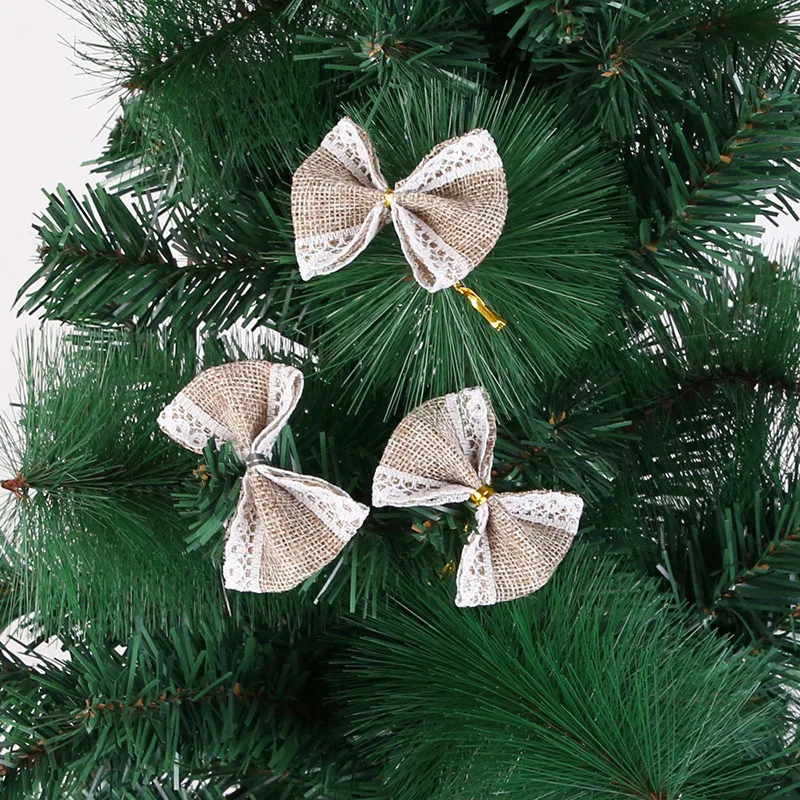 Льняная лента длиной 2 м изысканная кружевная для рукоделия ленты украшения елки