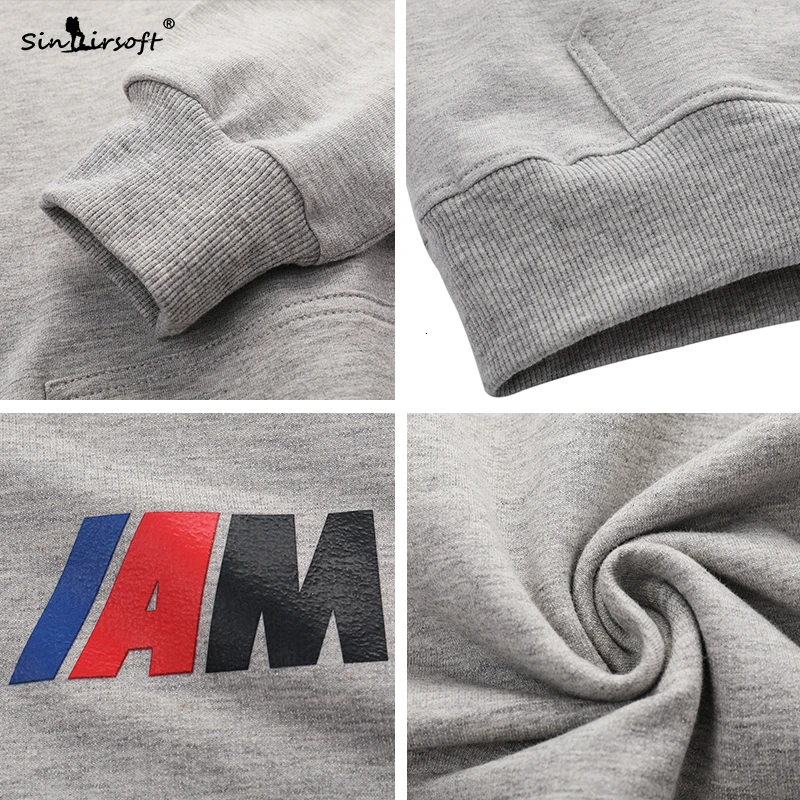 Полная длина мужские повседневные белые топы одежда 3D Письмо печати пуловер с