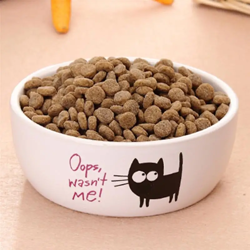 

2PCS Pet Bowl Slip-proof Cartoon Cat Pet Food Bowl Pet Feeding Bowl for Cat Dog