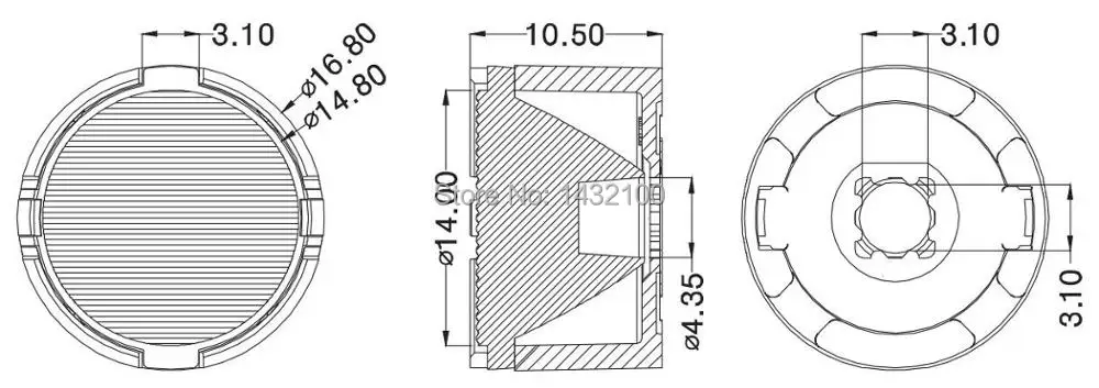15degree-25degree-30degree-45degree-60degree-Diameter 16 8 мм-квадратные светодиодные линзы OSRAM OSLON (HX-15PS Series)